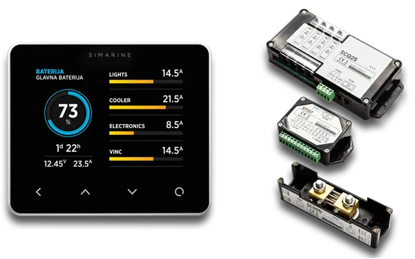 Simarine Pico Blue Set - inbouw/panel mount zwart Rev 23