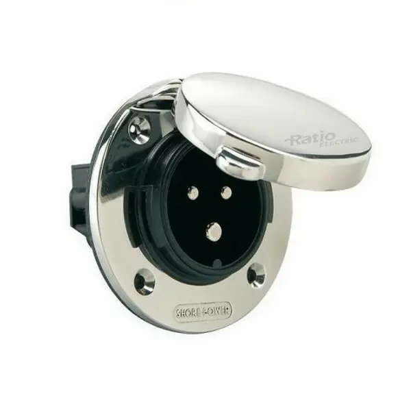 Ratio walstroom invoer 16A RVS