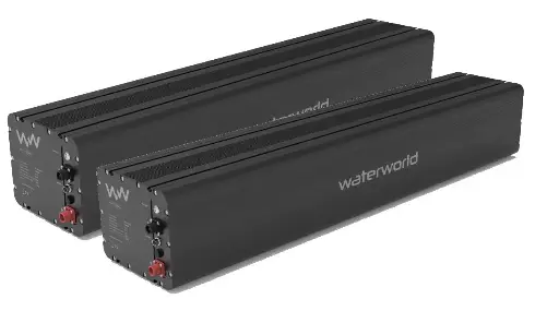 2x WaterWorld 48-13600 LFP accu incl. 35A lader en BatteryLink CANopen