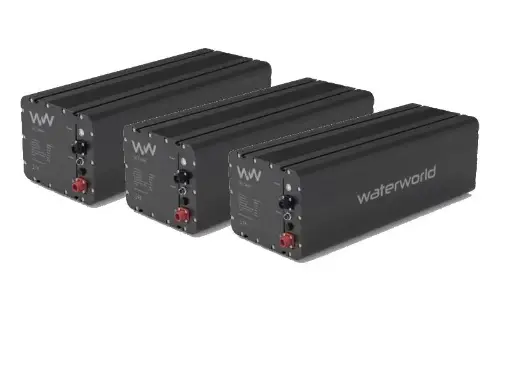 3x WaterWorld 48-6800 LFP accu incl. 3kW/35A MultiPlus