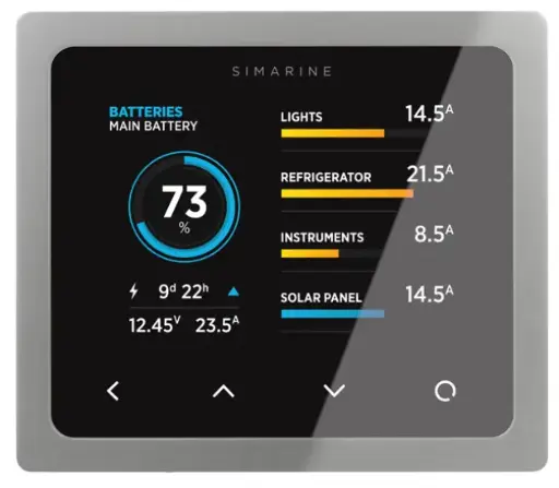 Simarine Pico display - inbouw/panel mount zilver Rev 2.0