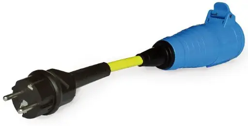 Adapter/Verloopkabel | Blauwe CEE -> Schuko (230V/16A)